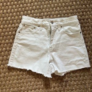 Madewell High rise denim cut off shorts
